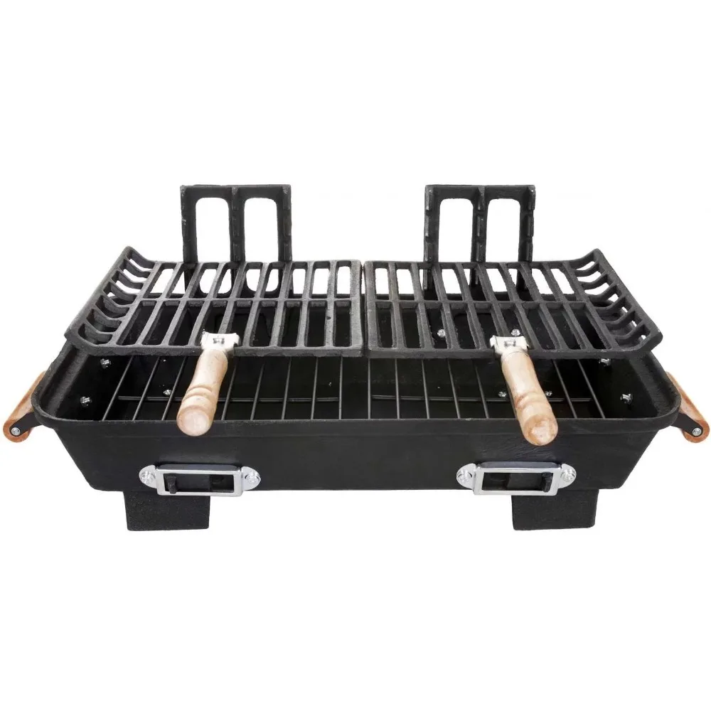 

Portable Marsh Allen Cast Iron Hibachi Tabletop Charcoal BBQ Grill Outdoor Cooking