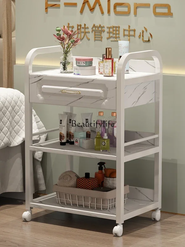 

Trolley Portable Storage Barber Shop Tool Car for Beauty Salon