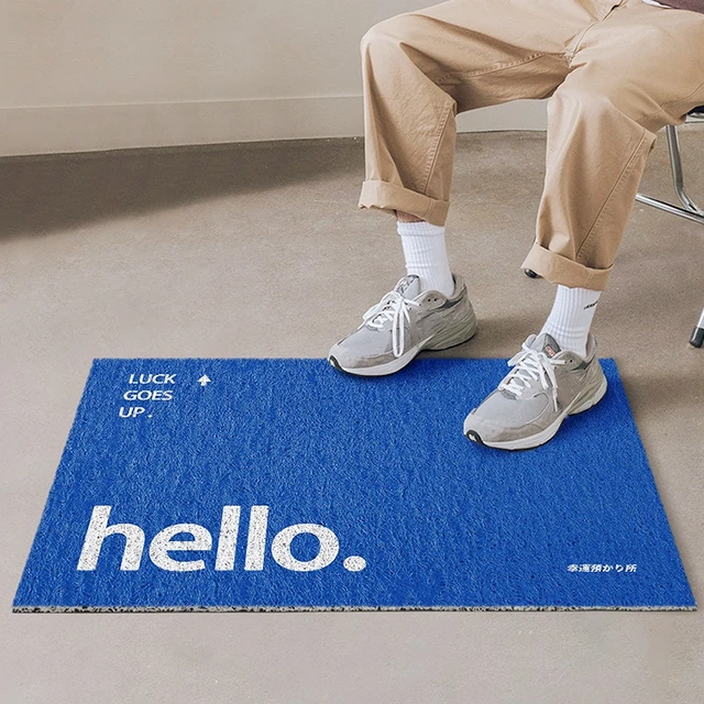 Entrance Decorative Mat in Japanese and Korean Circle Design: Personalized Foot Pad with PVC Non-Slip Backing for Dust Removal