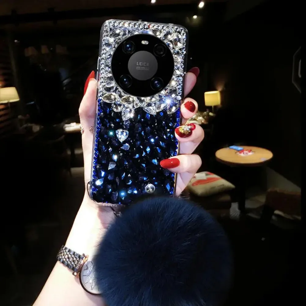 Glitter Diamond Tassel Pendant Case for Huawei Mate 60 Pro Mate50 Mate40 Mate30 P50 P40 P30 Nova10 Bling Rhinestone Luxury Cover