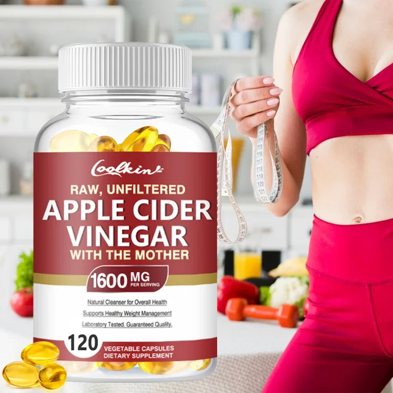Apple Cider Vinegar Capsules Weight Management Digestion Detoxification and Immunity Relieve Gas and Bloating Apple Cider Vinegar Supplement