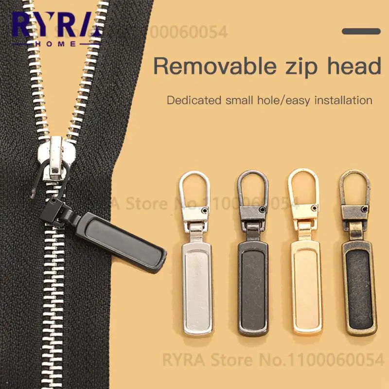 Removable Zippers Puller Luggage Suitcase Bag Zip Coat Clothes Metal Zipper Pendant Pull Tab Zipper Slider DIY Sewing Accessory