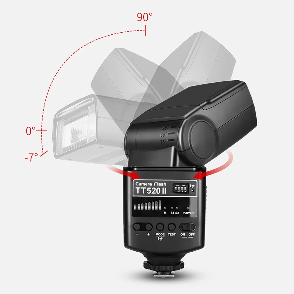 On Camera Flash Camera Flash Godox TT520 II Flash TT 520 II Thinklite Camera Flash with Build-in 433MHz Wireless Signal for Canon Nikon Pentax Sony Fuji Olym