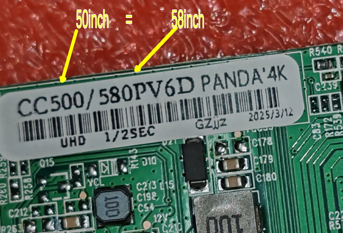 CC500PV6D CC580PV6D 케이블 변환 버클 장착, 단일 파티션 조절 가능, T-CON과 호환 가능