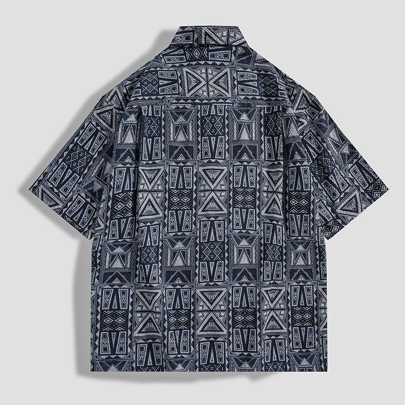 Men's Paisley Short-sleeved Shirts Summer Lightweight Half Sleeves Daily Shirts Fashion Full Printed Shirts for Men