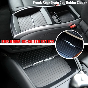 Coperchio otturatore avvolgibile Console centrale posteriore + anteriore per BMW X5 X6 E70 E71 07-14 portabicchieri cerniera Console centrale avvolgibile