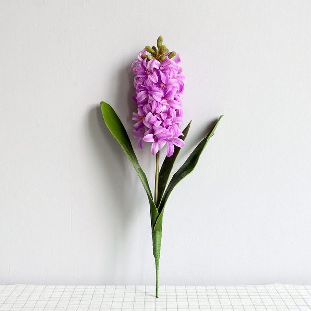 Hyacinth Violet Flower Branch Fleurs For Autumn Romantic Wedding Party Festival Home Decoration Fake Flowers Wreath