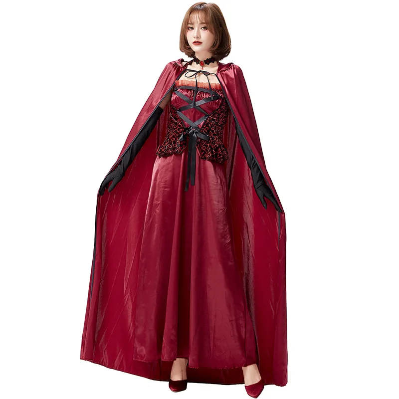 

Little Red Riding Hood Halloween Costume for Women Adult Role-Playing Fairy Tales Cosplay Fancy Dress