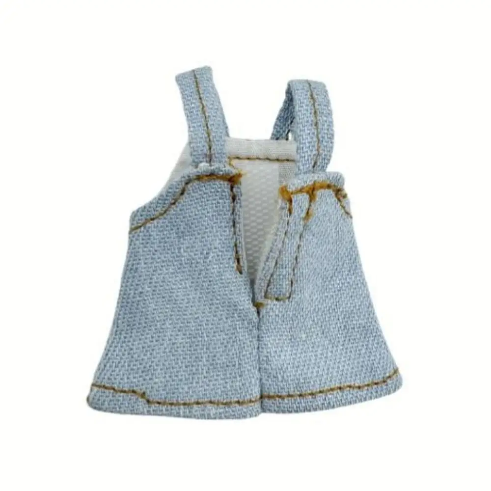 New Handmade Jeans Dresses Fashion 3 Colors Dolls Outfits Denim Camisole Skirt Dolls Tops for 1/11 OB11 Dolls/for 1/12 BJD
