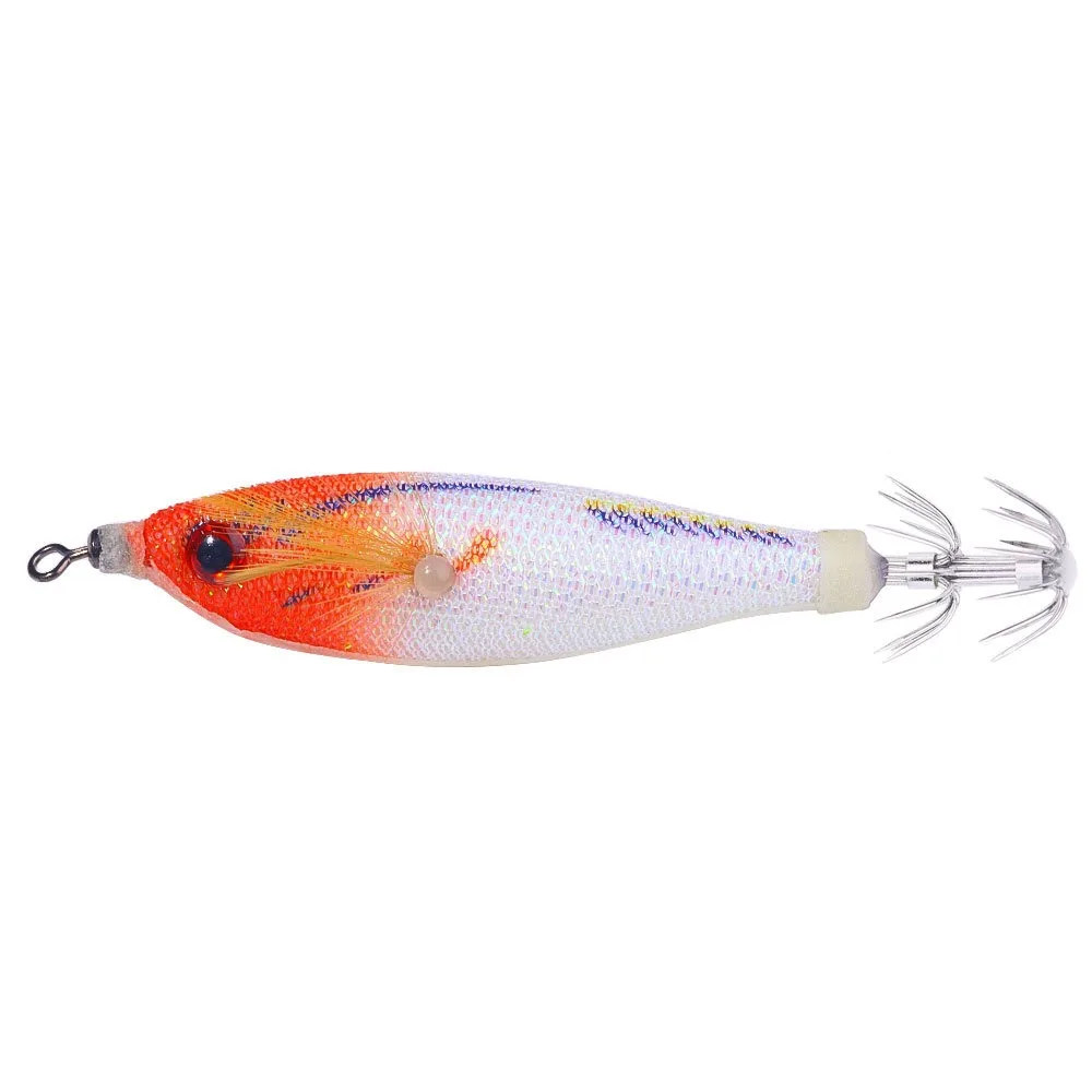 1 Stück Langsam Sinkender Garnelen- und Tintenfisch-Köder 8cm 5,8g Leuchtender Ausbalancierter Garnelen-Köder Beschichteter Jig-Köder Künstlicher Tintenfisch-Köder – Detail 7