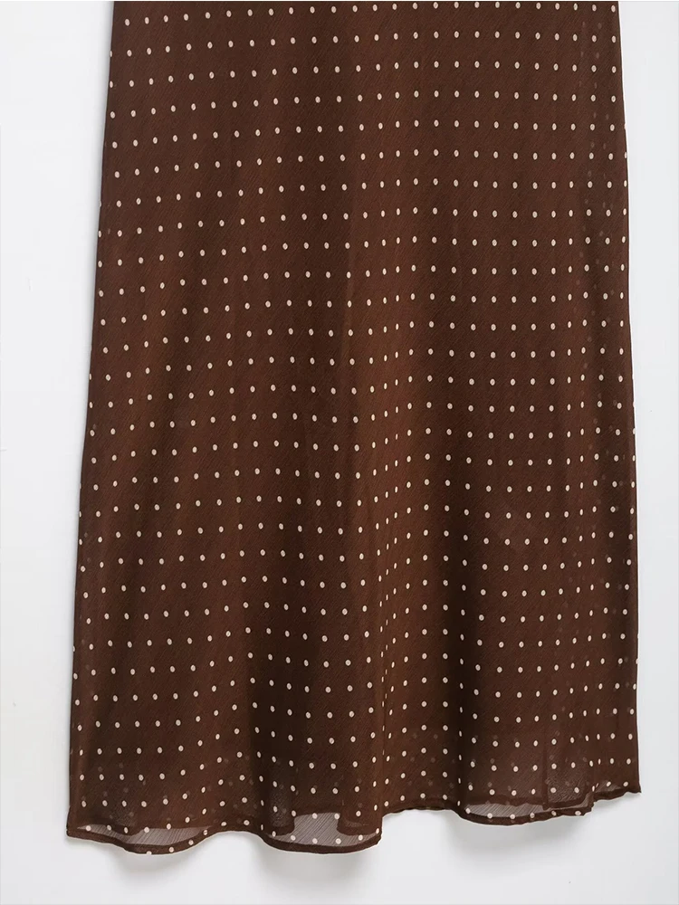 2025 Summer New Women's Dress Fashion Polka Dot Printing Elegant Long Dresses For Women Backless Sexy Evening Party Dresses