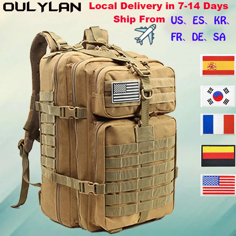 

Oulylan 30 л/50 л Треккинговая охотничья Сумка тактический рюкзак мужской 900D нейлоновый военный походный водонепроницаемый рюкзак армейский наружный кемпинг