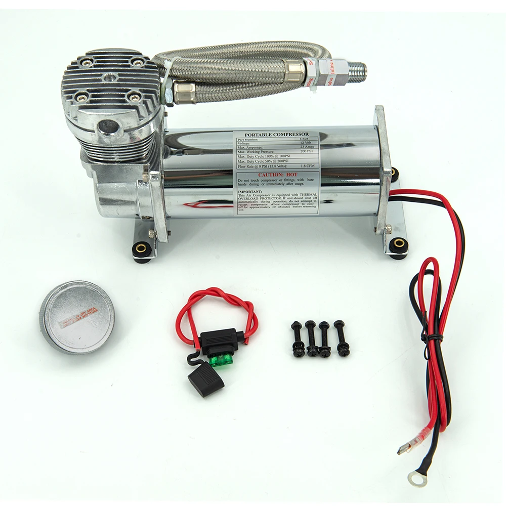 コンプレッサー 480 クロームメッキ 3/8NPT 標準出力 エアサス コンプレッサー 480 焦っ クロームメッキ 3/8NPT 標準出力 エアサス