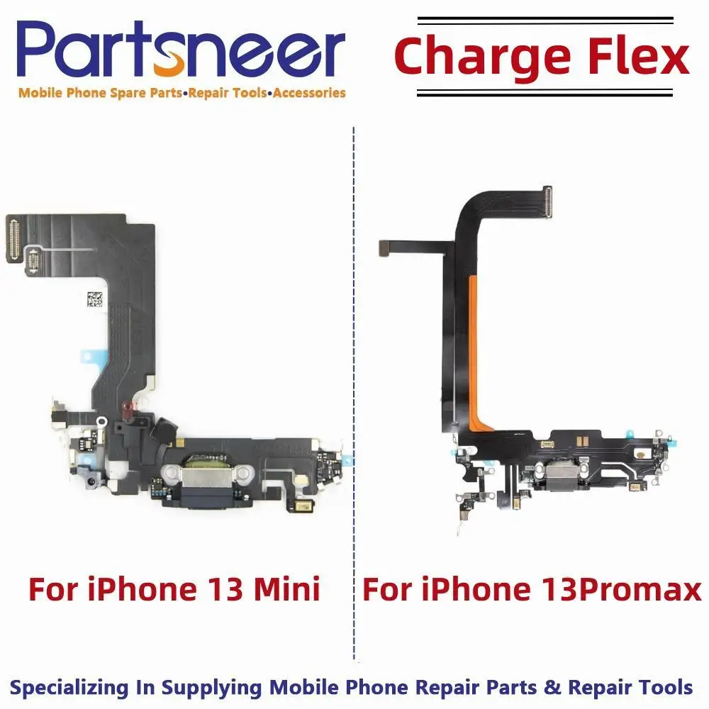 Dock Connector Compatible with iPhone 13Promax/13mini - Charging Port Flex Cable - Headphone Port/Microphone/Antenna Replacement