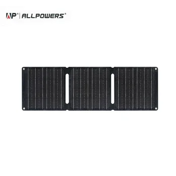 ALLPOWERS NUOVO Pannello Solare Pieghevole USB Tipo-C 5V 21W Caricatore ETFE Kit Solare da Campeggio Esterno Mobile Portatile 610G