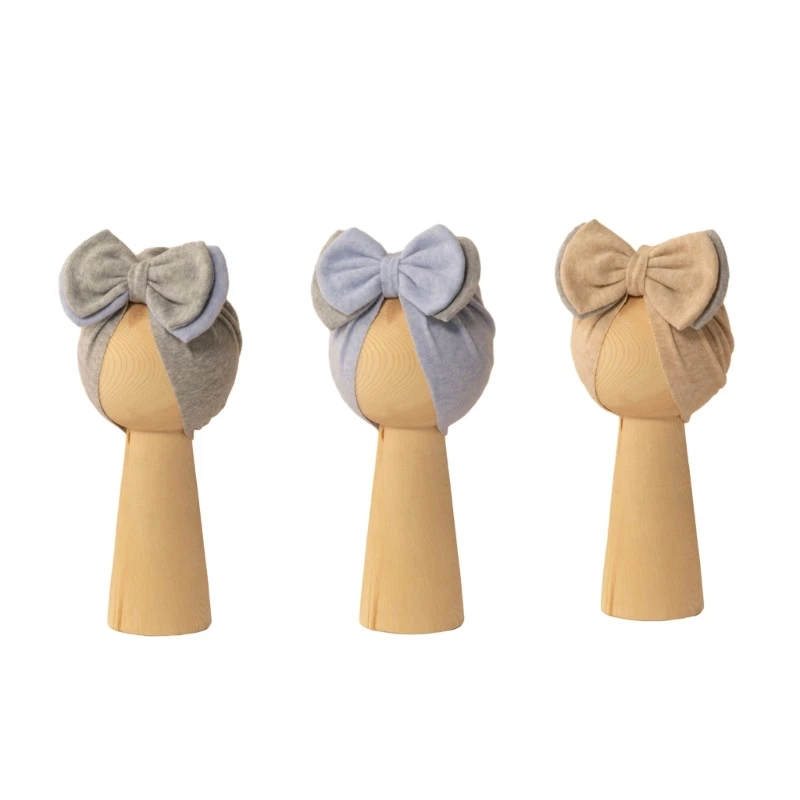 

Bonnets for Baby Girls Soft & Stretchy Turban Hats with Bow Nursery Caps Trendy Comfortable for Baby Girls