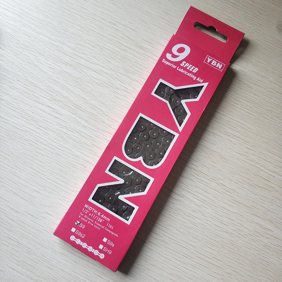 Taiwan YBN 8-12 speed mountain road bicycle lightweight chain suitable for SHIMANOSRAM variable speed flywheel