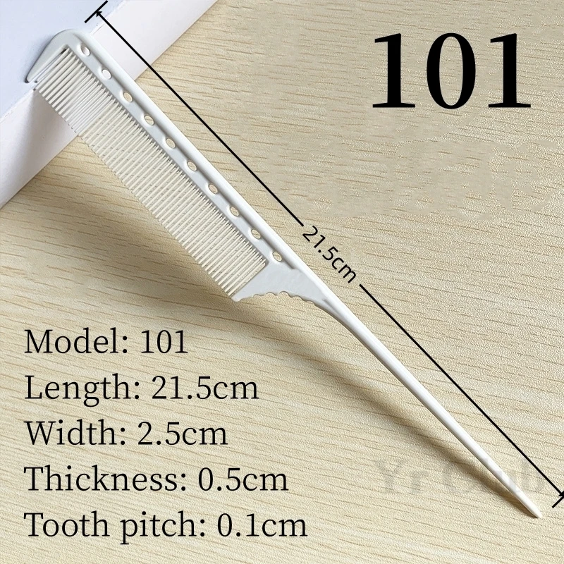 101 102 Steel Needle Pointed Tail Comb Hair Salon Haircut Combs Barber Shop Hairdressing Hairbrush Hairstylist Styling Tools 3