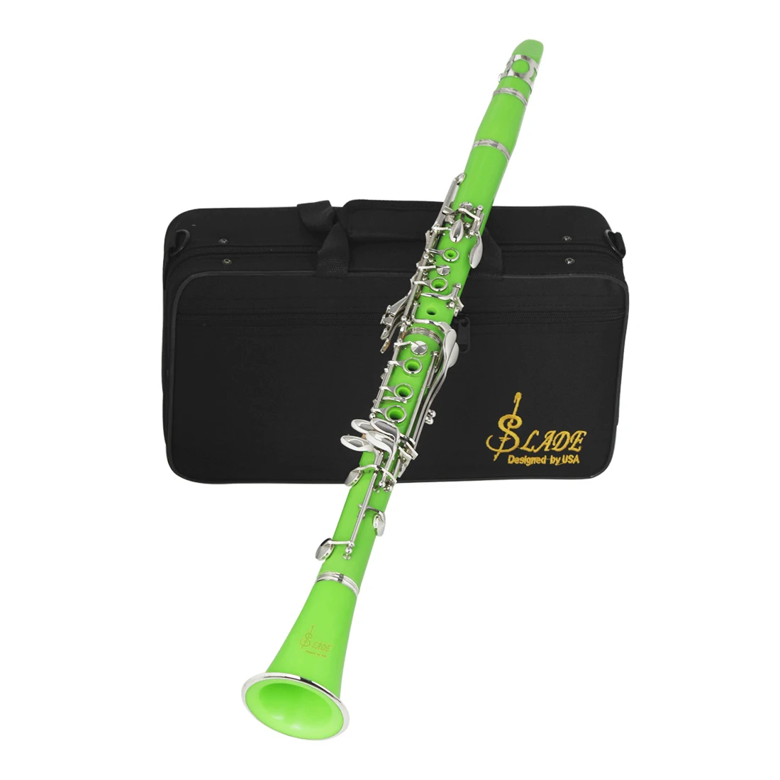 SLADE Bb Green Clarinet 17 Keys Bakelite Wooden Professional Woodwind Instrument Tenor Clarinet With Box Accessories