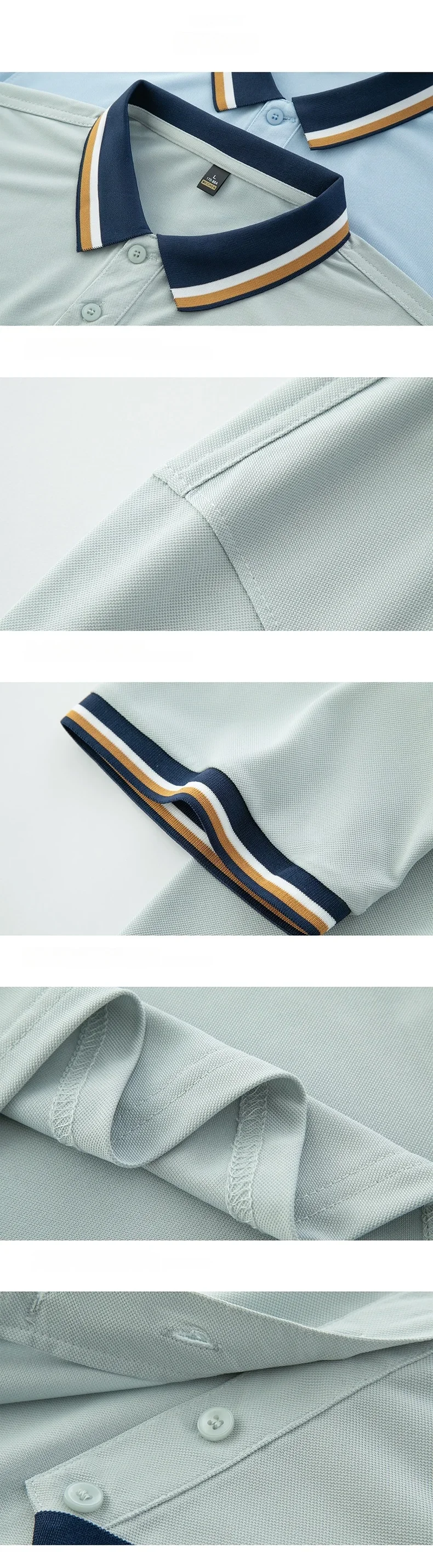 2025 Fashionable Men's Short Sleeved Polo Shirt with Summer Collar and Striped Design, Boutique Top, Casual Business T-shirt 30 S0a176686ed1f444c8f88afb2a09abf2eR