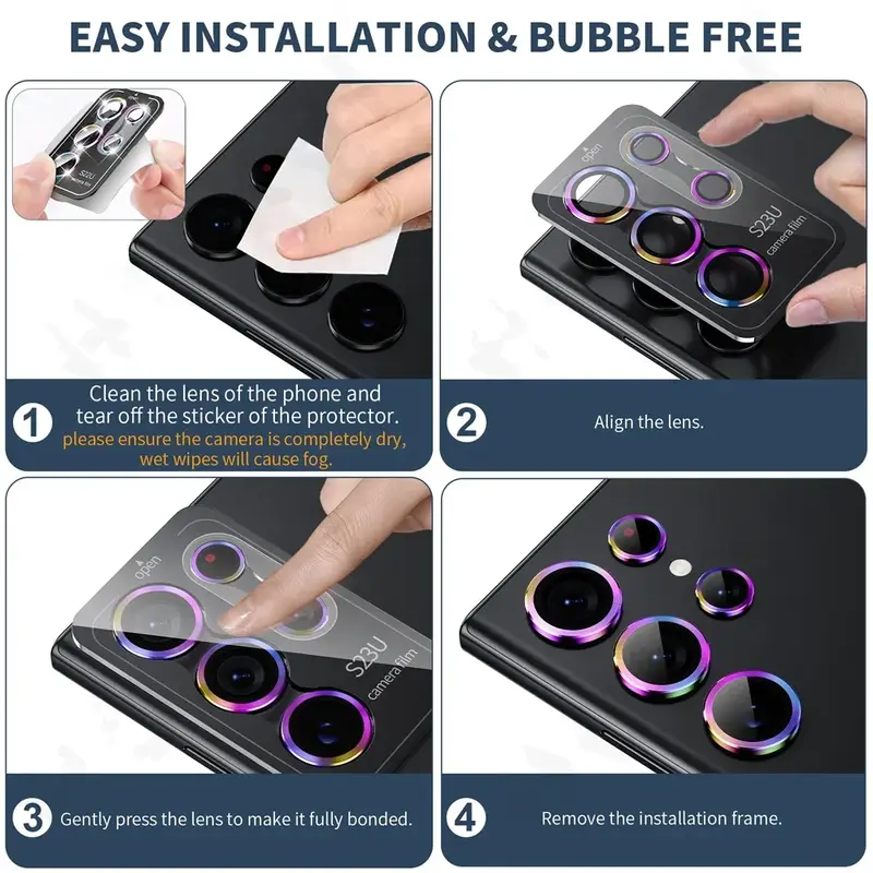 Camera Lens Protector For Samsung S25 S26 Ultra S24 S23 S22 Ultra Case Tempered Glass Film Titanium Alloy Ring Phone Accessories - Image 5