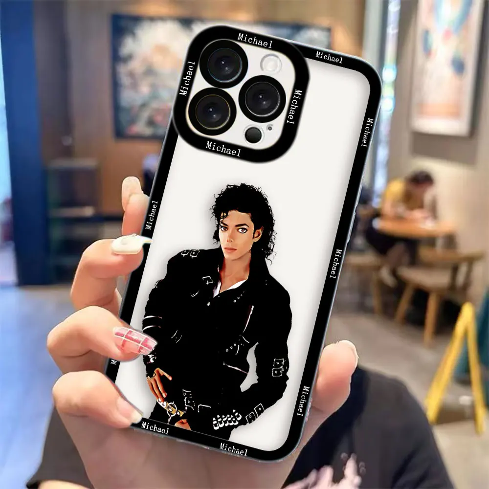 Transparent Phone Case with Michael Jackson Dancer Design
