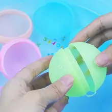  Reusable Water Balls 4PCS Kids Summer Splash Beach Toys Outdoor Summer Splash Toys For Water Park Party Favors Kids Colored 