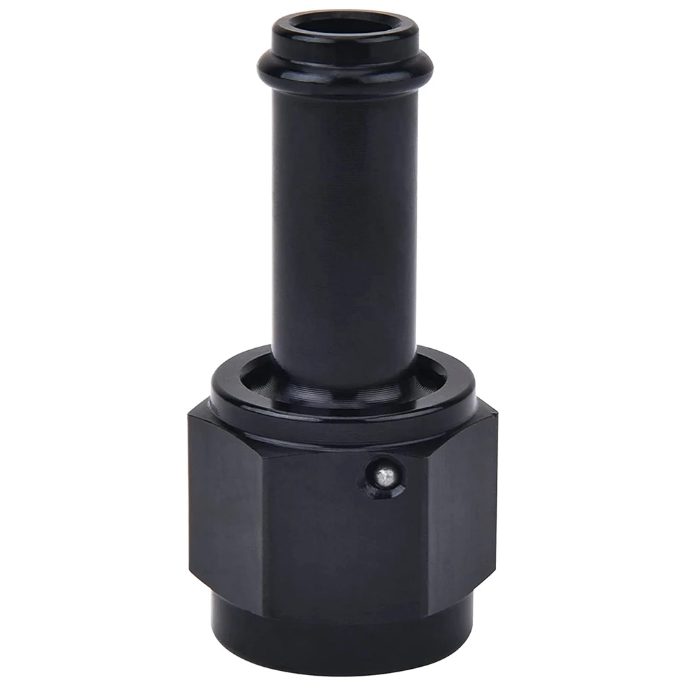

6AN Female to 3/8 Straight Swivel Fittings Aluminum Hose Barb Fuel Line Adapter Black (3/8