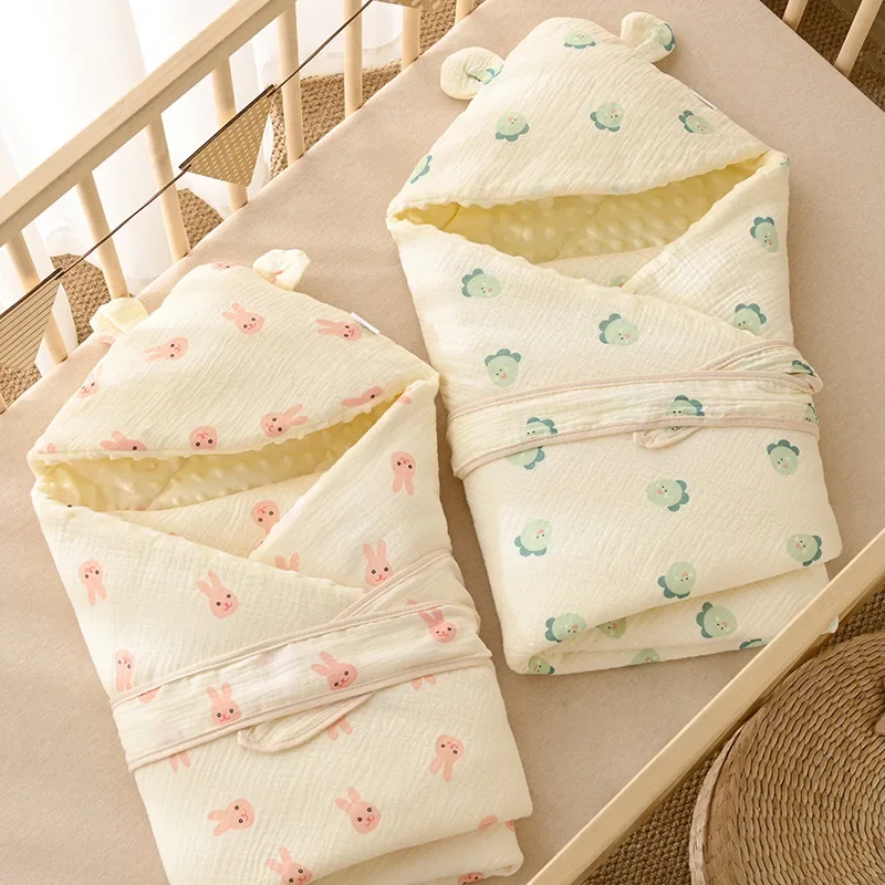 Coperta in pile per neonato per la stanza delle parto Coperta floreale morbida Forniture per bambini Primavera Autunno Coperta per asilo nido sottile calda e accogliente - immagine 2