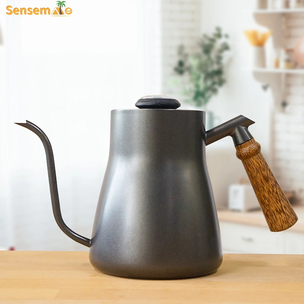 Classic Design Coffee Kettle with Thermometer Gooseneck Long Narrow Drip Spout Coffee Pot for