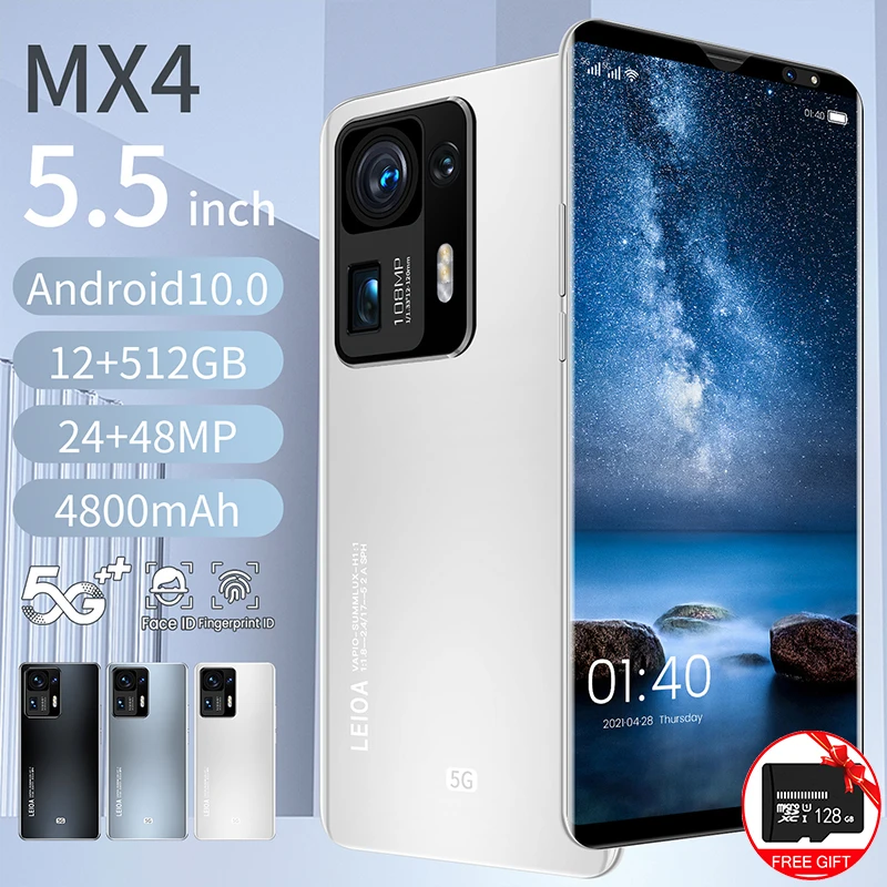 MIX4 Smartphone 5.5 Inch Full Screen Celular 4800mAh 16G+512GB 48MP Camera Global Version 5G Android Telefons Unlocked Cellphone | Мобильные