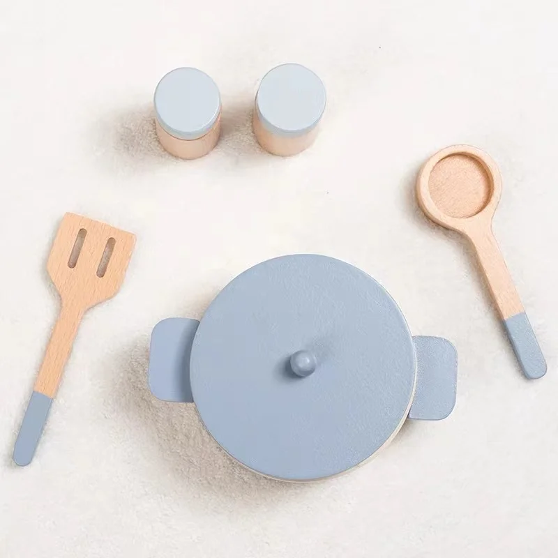 Natural Wood Children'S Preschool Toys Fruits And Vegetables Simulation Play House Kitchenware Cognitive Wooden Model Toys Gift