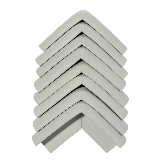 4Pcs Child Baby Safety Silicone Protector Table Corner Edge Protection Cover Children Anticollision Edge & Guards gray