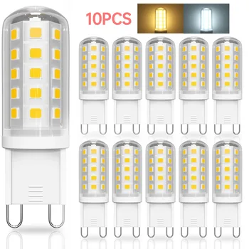 10PCS G9 LED Bulbs 3W Equivalent 40W Halogen Bulbs 2700K Warm White 6000K Cool White for Chandelier Crystal Lamp Lighting Decor