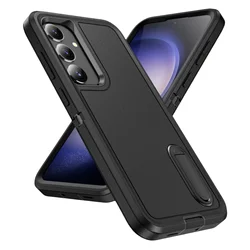 Three - Layer Anti - Knock Hard Protective Phone Case Cover for Galaxy A18 (Black)