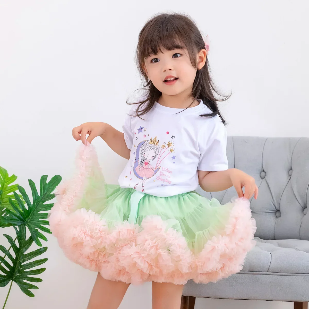 yaeru] チュールスカート 子供 子供服 スカート ベビー服 ガールズ 