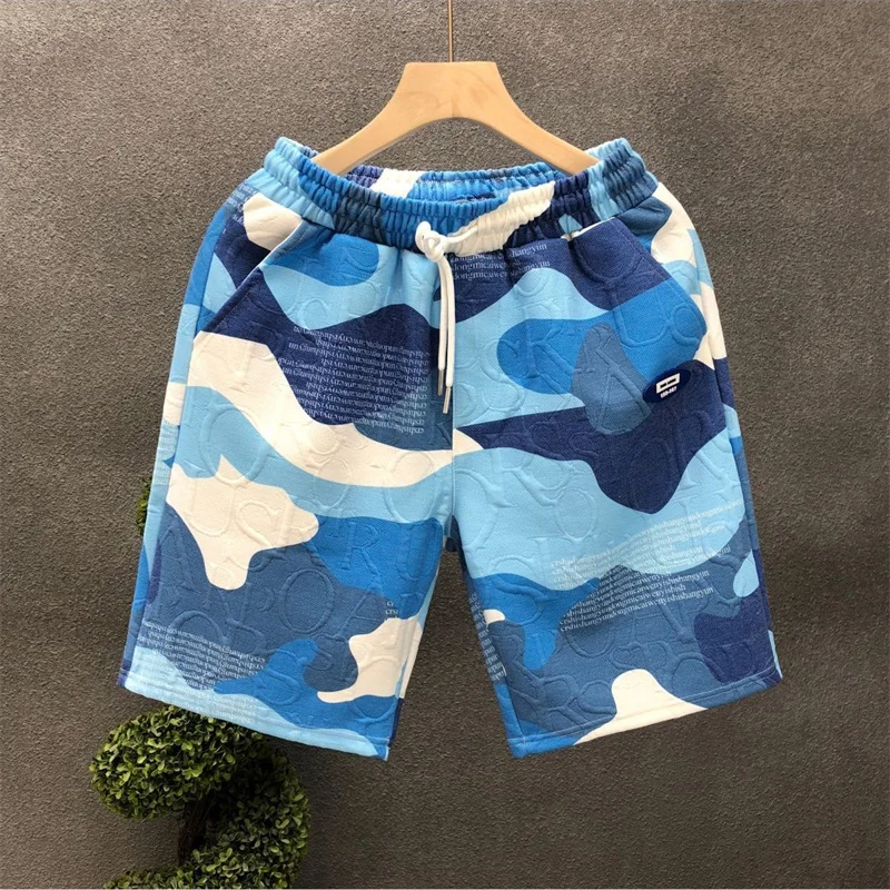 Yipi Handsome Camouflage Shorts Men's Summer New Fashion Brand Casual Pants Loose Outer Wear Color Sports Beach Pants