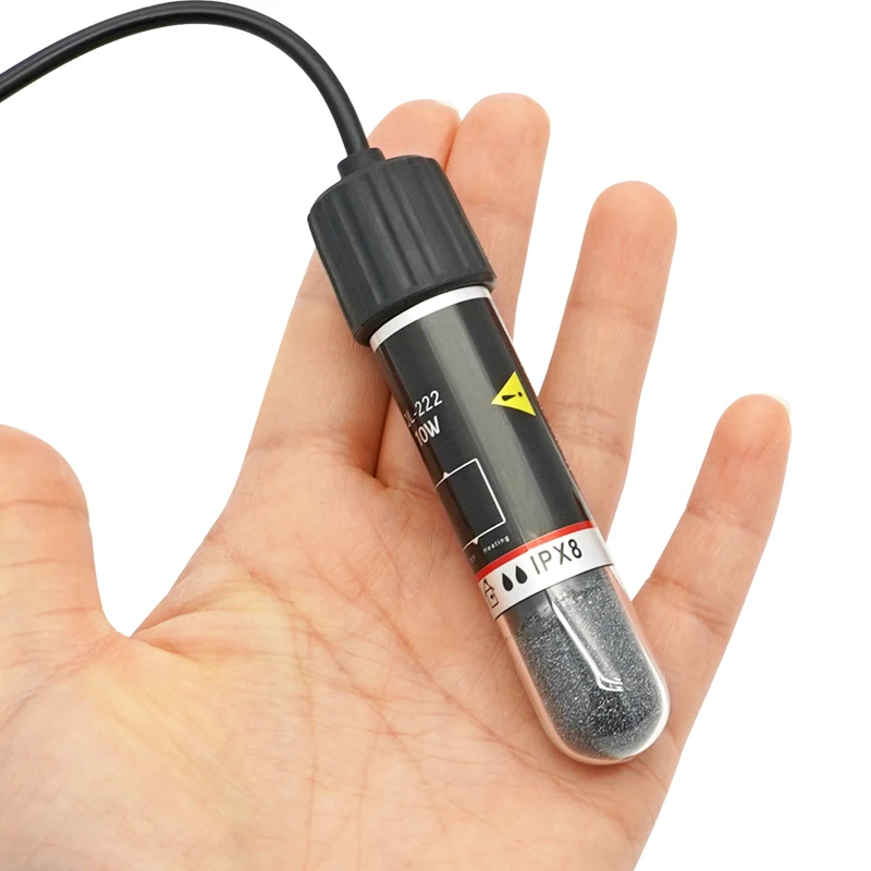 Chauffe-aquarium USB 8,5 Cm - Température Constante 26°C, Verre Quartz, Pour Petits Aquariums ≤25L