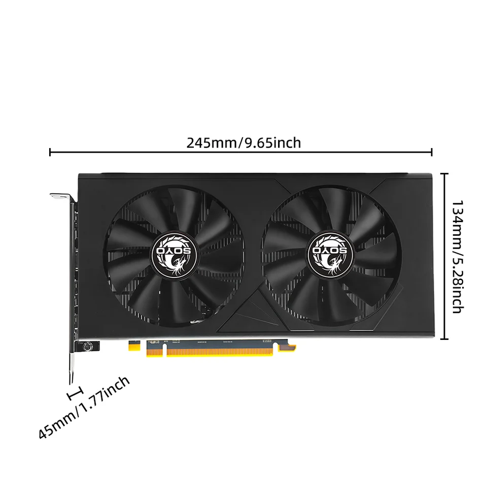 SOYO AMD RX 6600M 8GB グラフィックスカード GDDR6 128Bit PCI-E 4.0