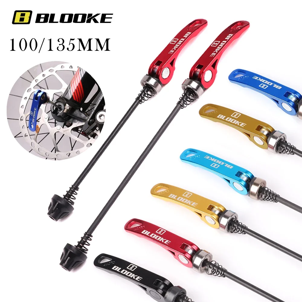 

BLOOKE DT100 QR Hub Quick Release Lever MTB Road Bicycle Steel Skewers Front Wheel 100mm Rear 135mm For Mountain Bike Folding