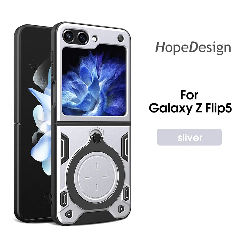 

Чехол для телефона Samsung Z Flip5, противоударный сверхпрочный чехол с подставкой на 360 градусов для камеры Samsung S23 FE