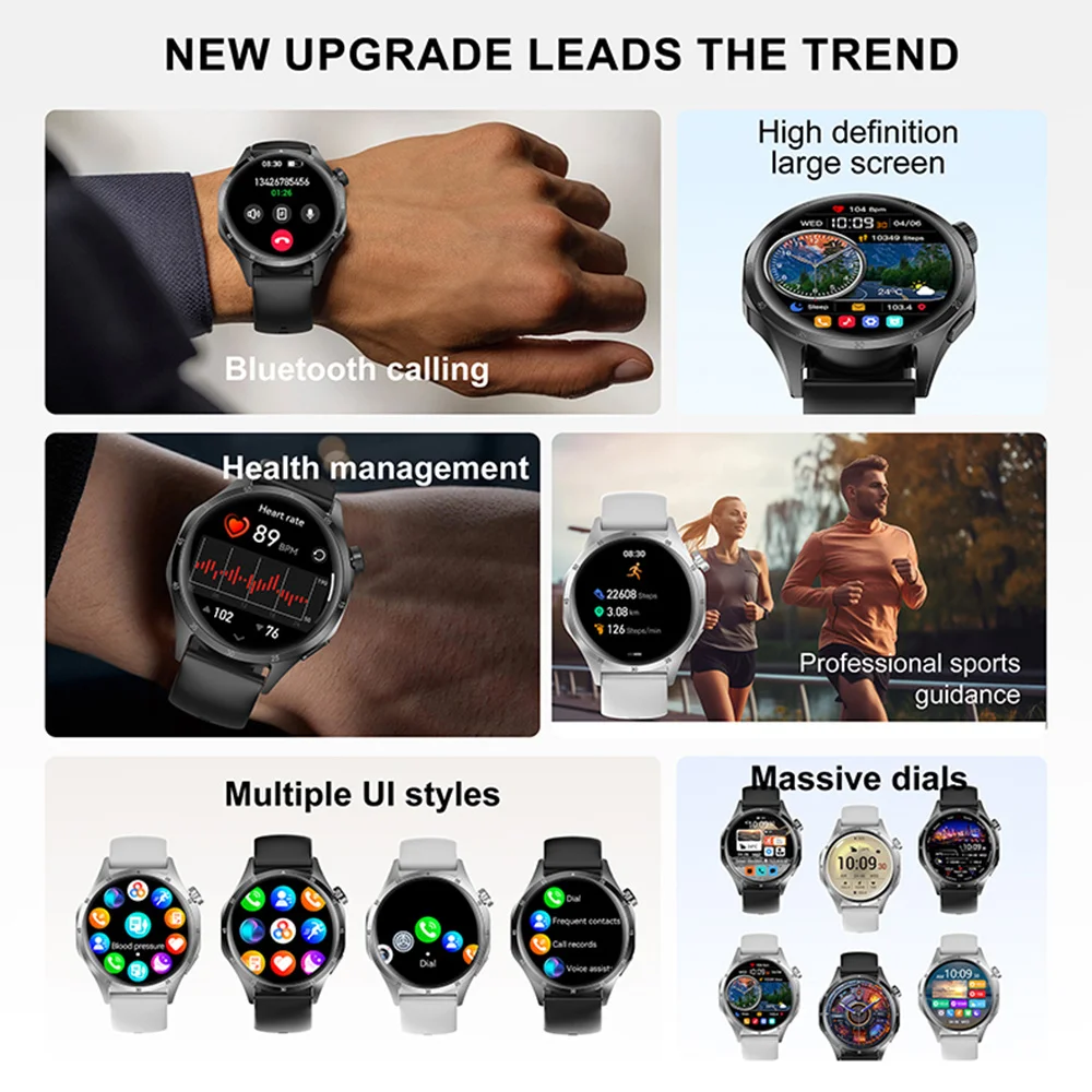 For HUAWEI GT4 PRO Smartwatch Men Outdoor Sports Wireless Charging HD call 1.52 inch Health Tracking Waterproof Smartwatch 2025 2