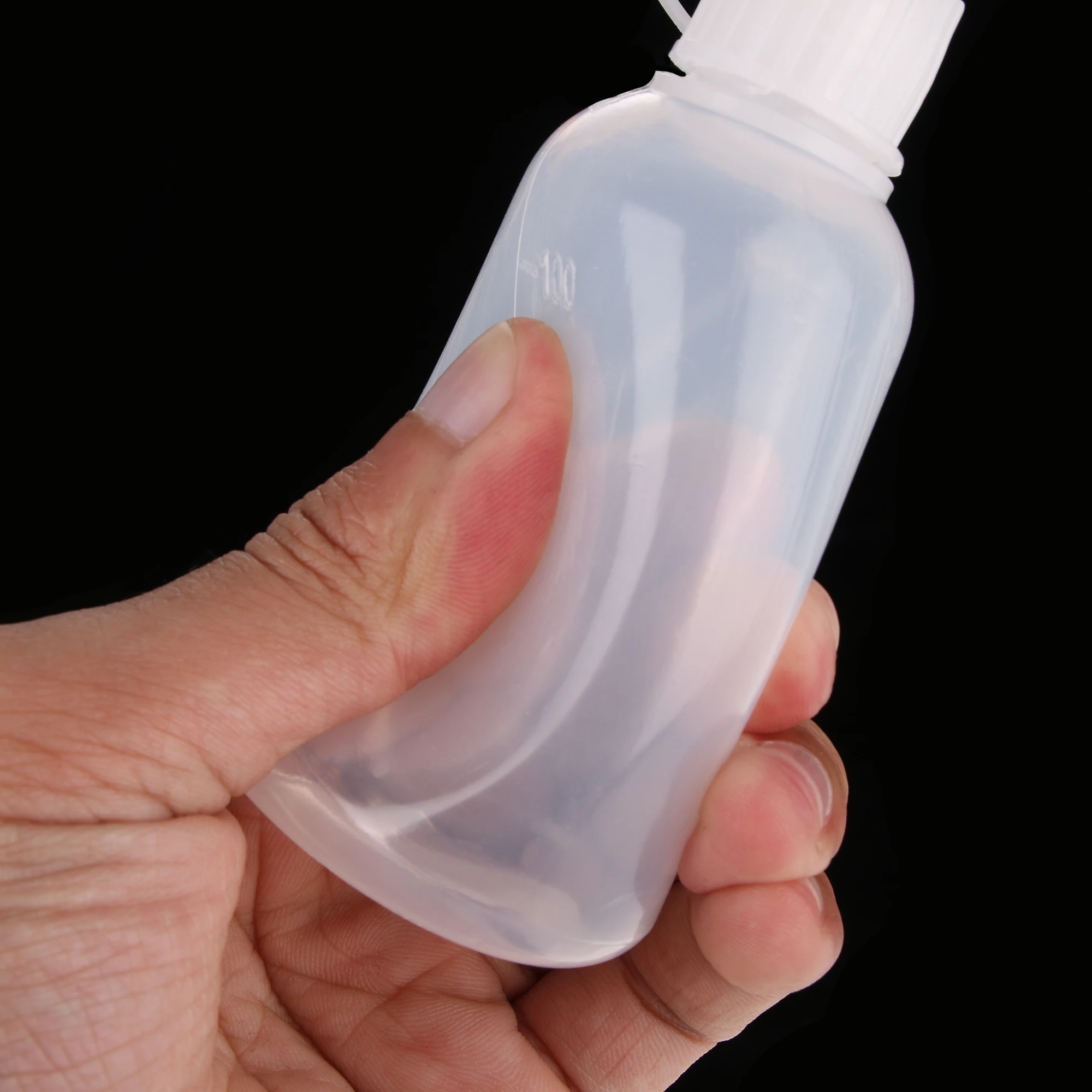 5 Pieces 100ml Plastic Clear Tip Applicator Bottle Plastic Squeeze Bottle With Tip Cap For Crafts Art Glue Multi Purpose