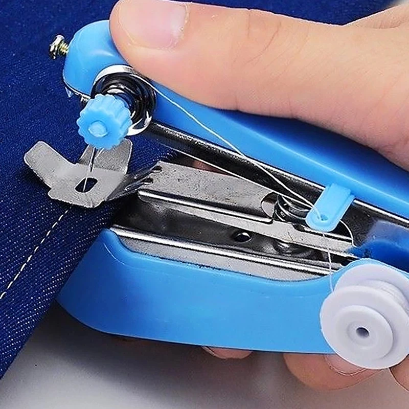Portable Mini Handheld Sewing Machine Manual Handy Needlework Cordless