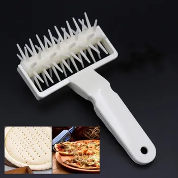 Pcs pizza rolling pin punch pastry roller pin biscuit dough pie hole embossing dough roller lattice
