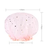 Fhower Cap Thickened Waterproof Reusable Transparent Starry Sky Design Double-layer Shower Cap Home Bathroom Shower Cap 6