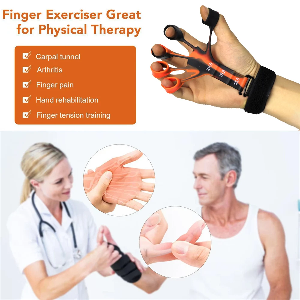 Silicone Finger Grip Strengthener for Hand Rehabilitation