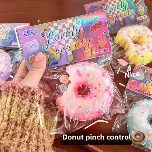 Taba Squishy Cake Doughnut Stress Relief Toy, Extra Large Sensory Fidget Toys for Kids Adults Anxiety Relaxation Squeeze Gift - Image 5