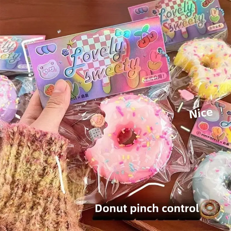 Taba Squishy Cake Doughnut Stress Relief Toy, Extra Large Sensory Fidget Toys for Kids Adults Anxiety Relaxation Squeeze Gift - Image 5