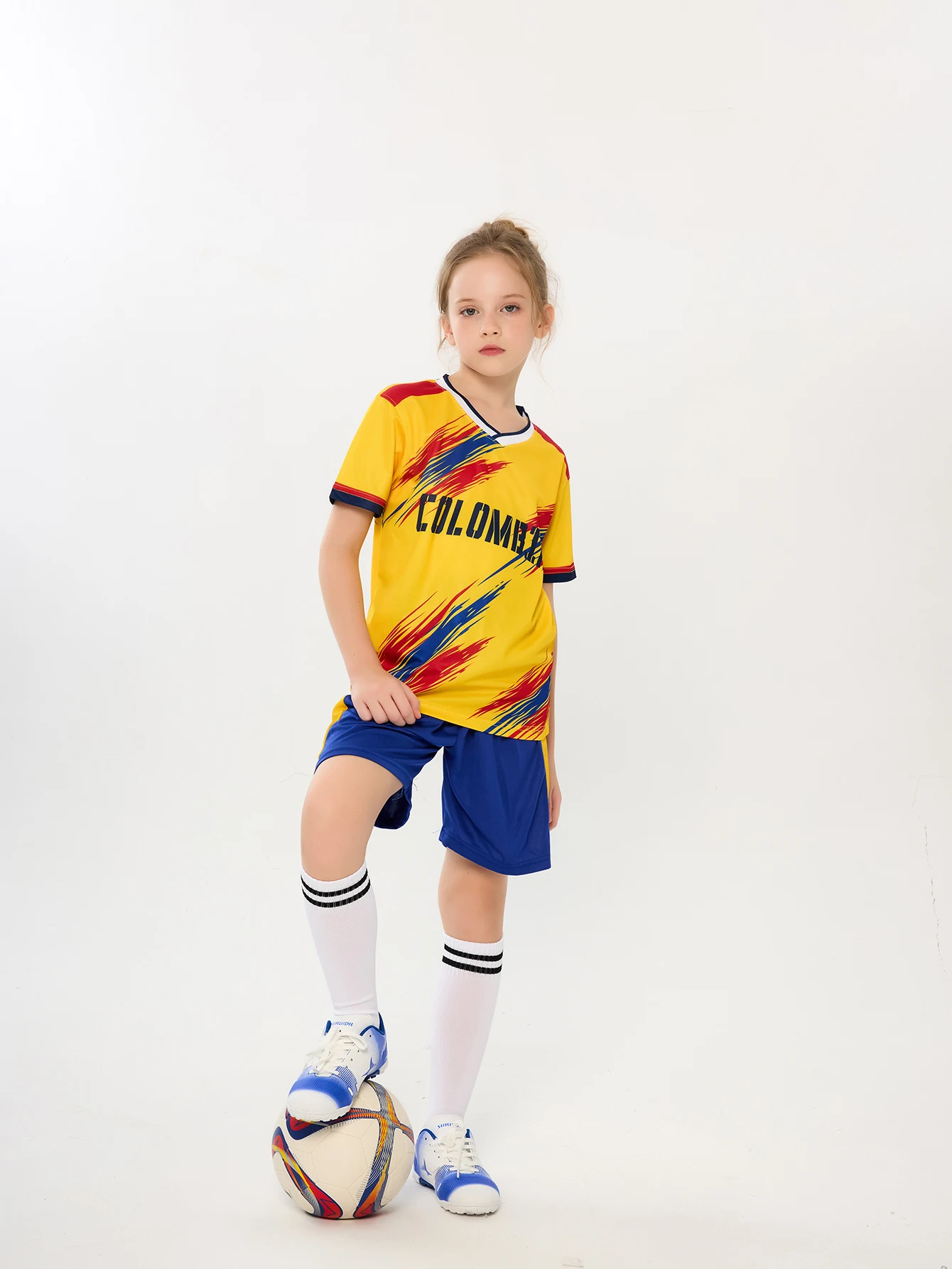 Kids Soccer Jersey Boys Girls Youth Soccer Jersey Breathable Training Shirt Suruida Colombia